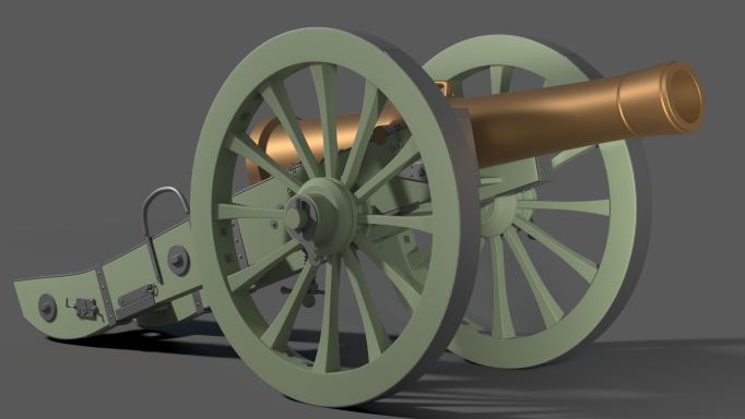 3D model of Napoleon cannon