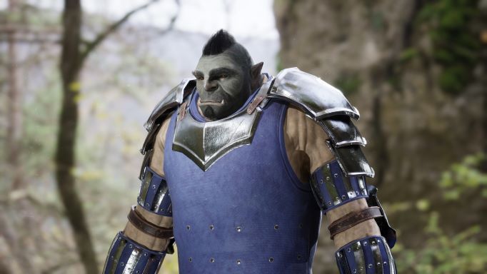 Orc character image of the torso